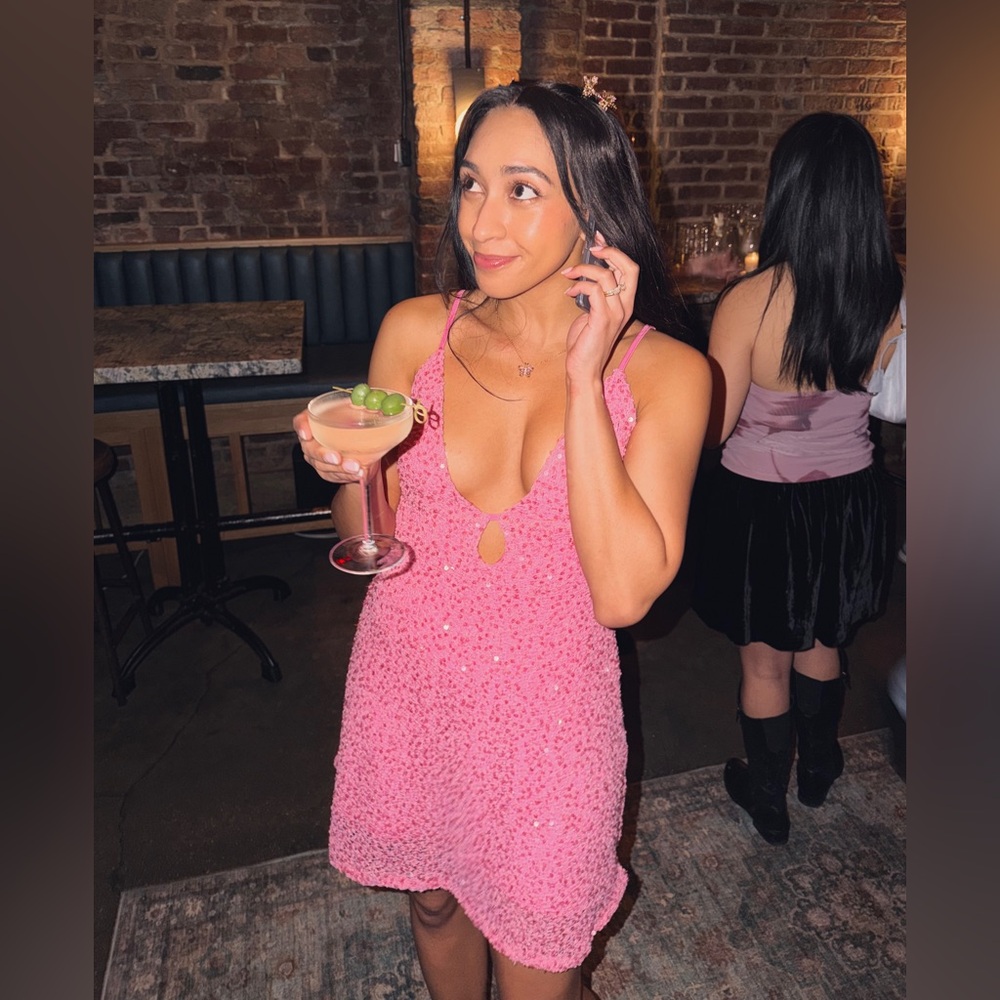 Princess Polly Pink Sequin Mini Dress - Picture 3 of 4